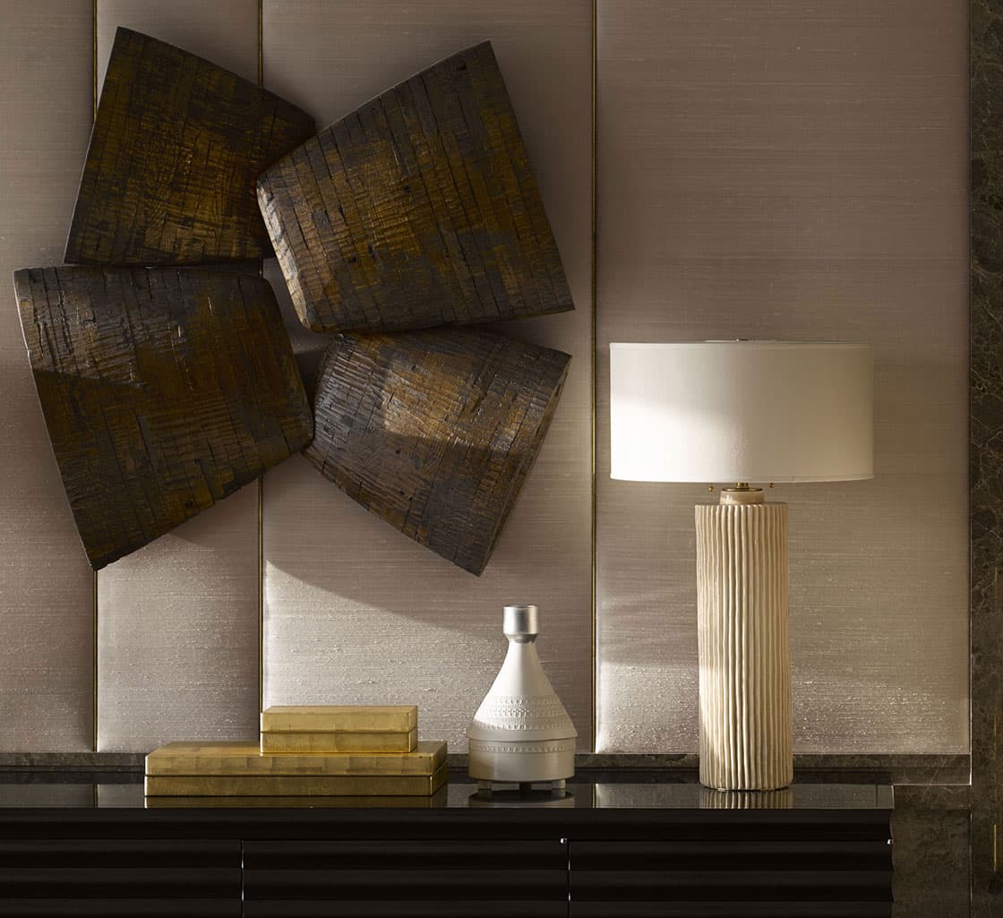 Master suite sitting area with a pair of armchairs